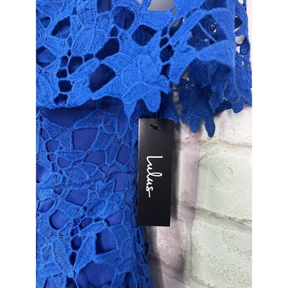NWT Lulu’s Blue Lace Dress - Picture 8 of 14